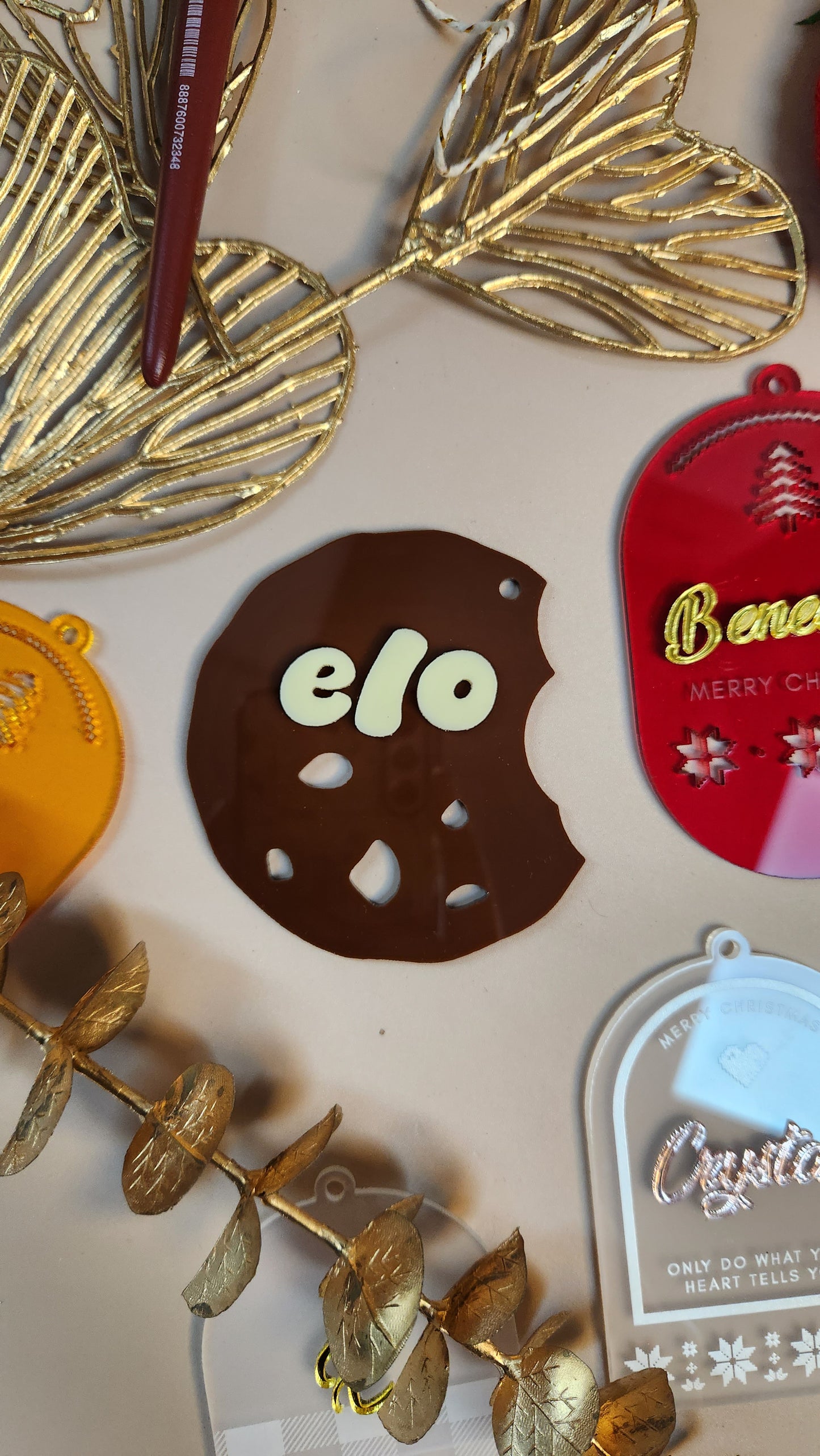 Christmas Bauble Ornament - Cookie Cut