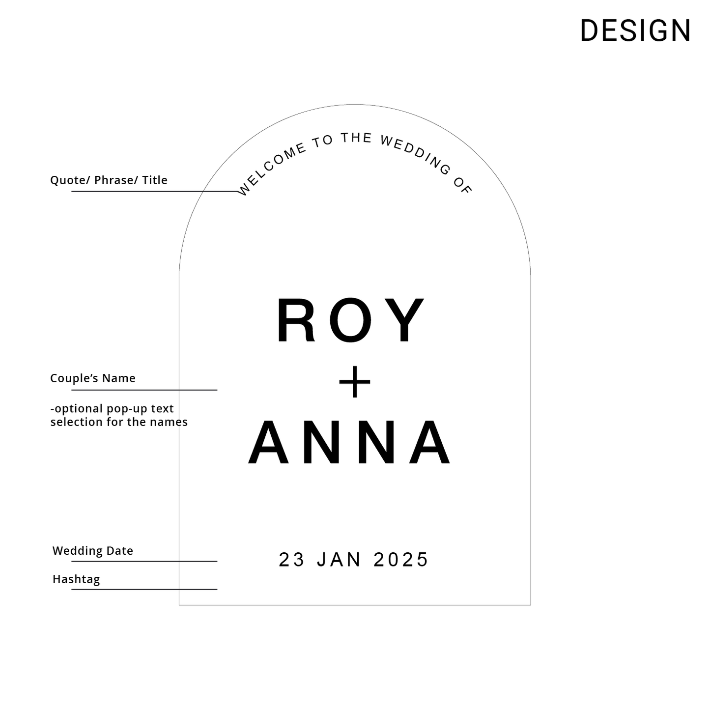 Personalised Welcome Sign - Charm