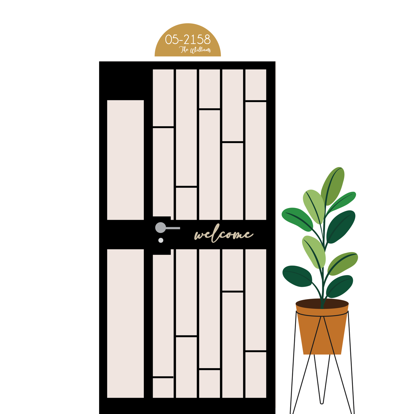 Unit Number - Curved Family Name