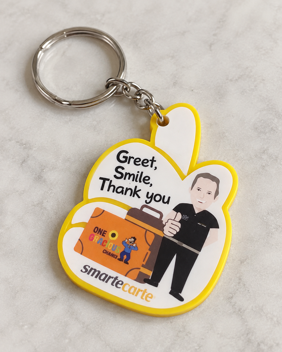 Custom Corporate Acrylic Keychain | Personalised Logo Keychain & Event Gift