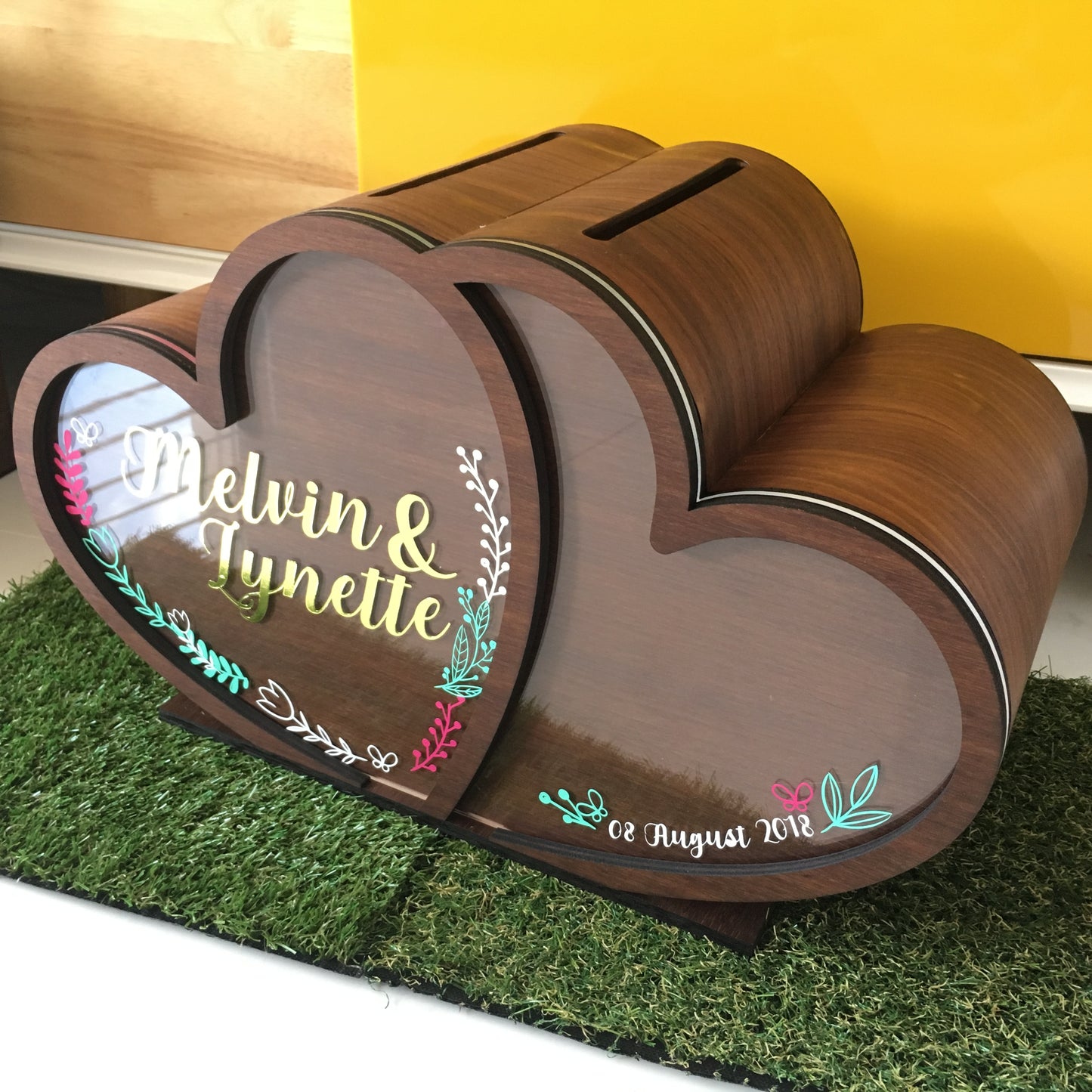 Rental - Heart in Heart Double Compartment Wedding Box