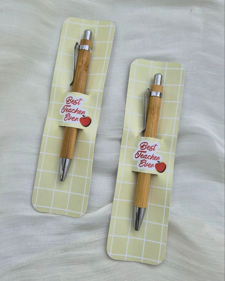 Teacher's Day Gift Set Bamboo Pen