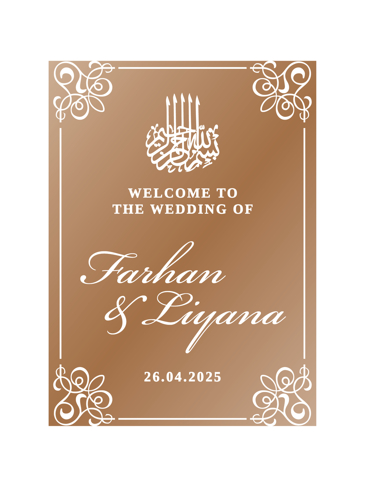 Wedding Welcome Sign – Nikah Elegance