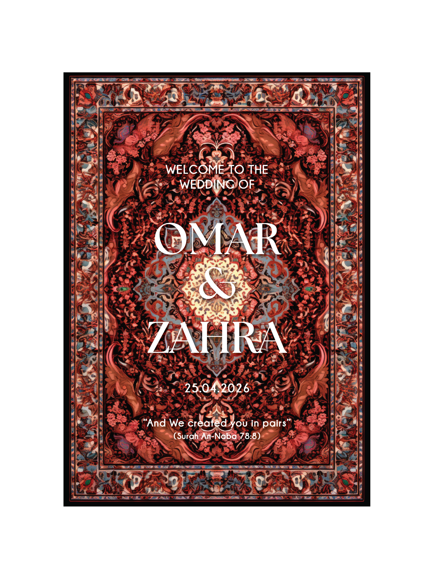 Wedding Welcome Sign - Majestic Persian