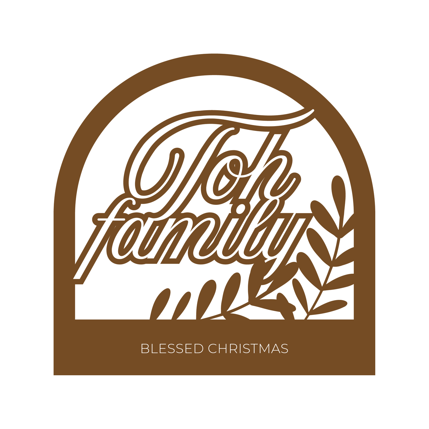 festive arch christmas ornaments decor family name sign personalized home decor