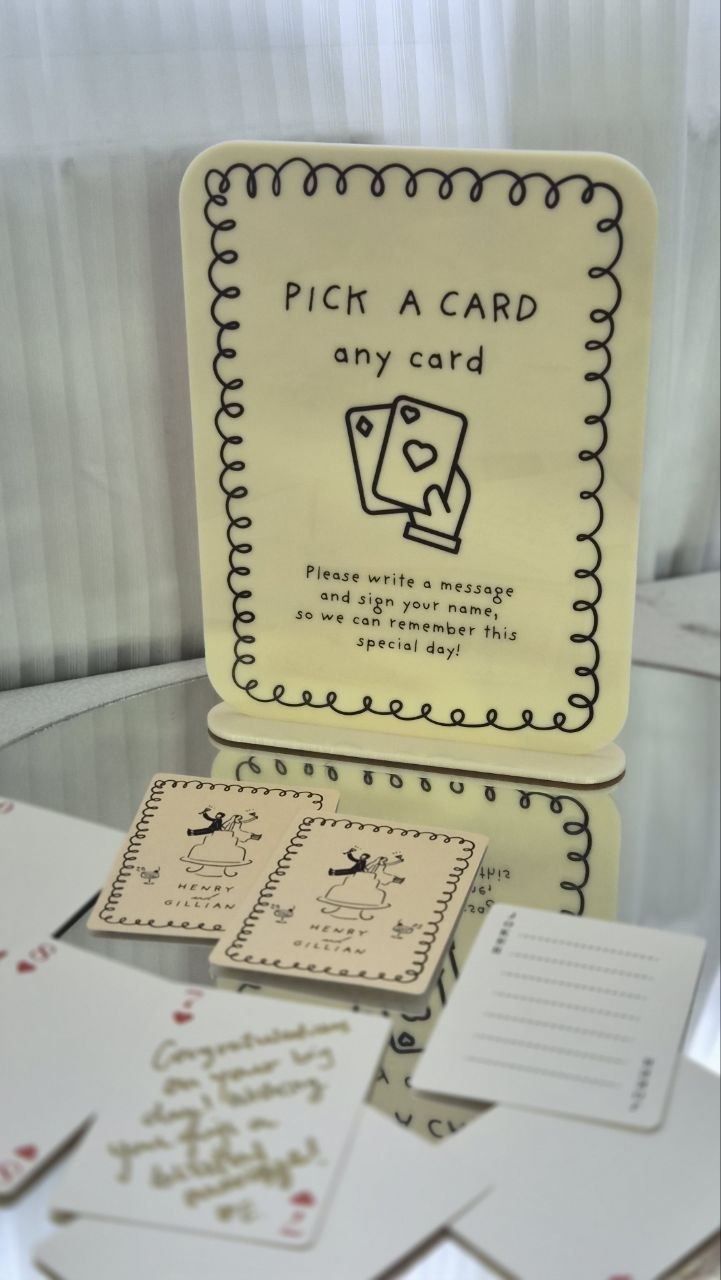 Wedding Guest Book - Personalized Playing Cards Poker Cards
