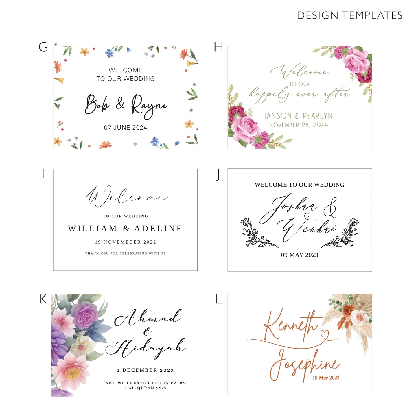 Wedding Welcome Sign - Foamboard