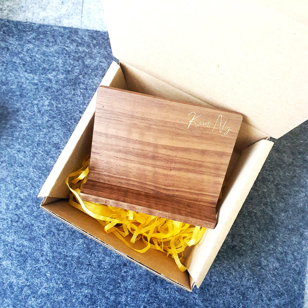 Business Card Holder Wood A - Clik Clok