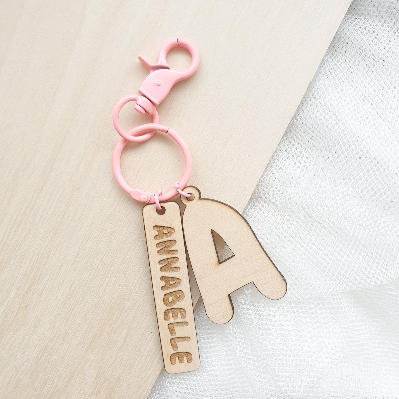 children's day gift initials keychain girl boy