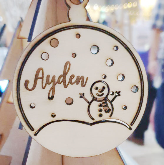 Christmas Bauble Ornament - Wood Baubles (12 designs)