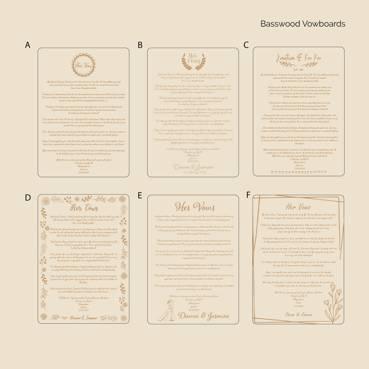Wooden Vow Boards - Clik Clok