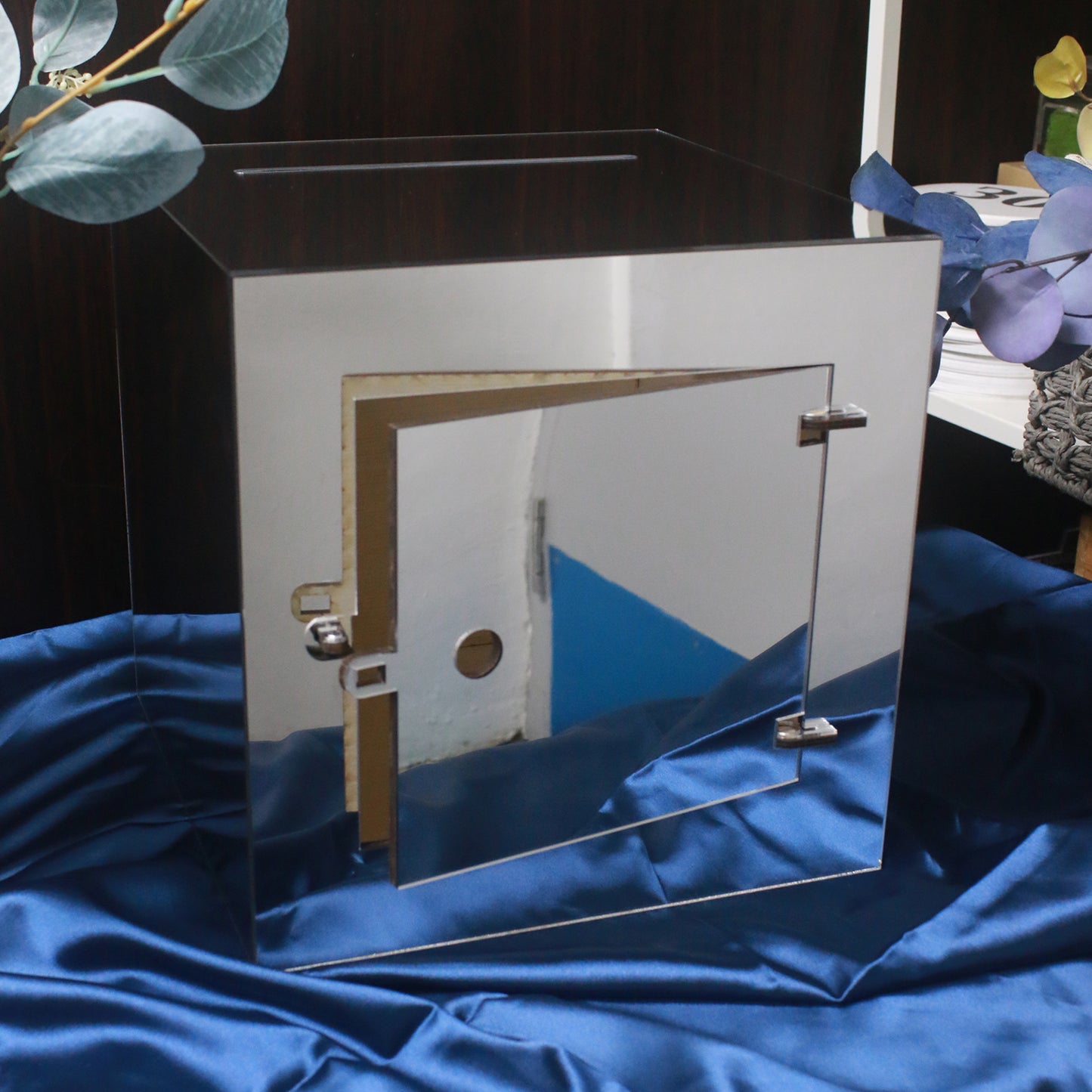 Wedding Angbao Money Box - Wishing Well Silver Mirror