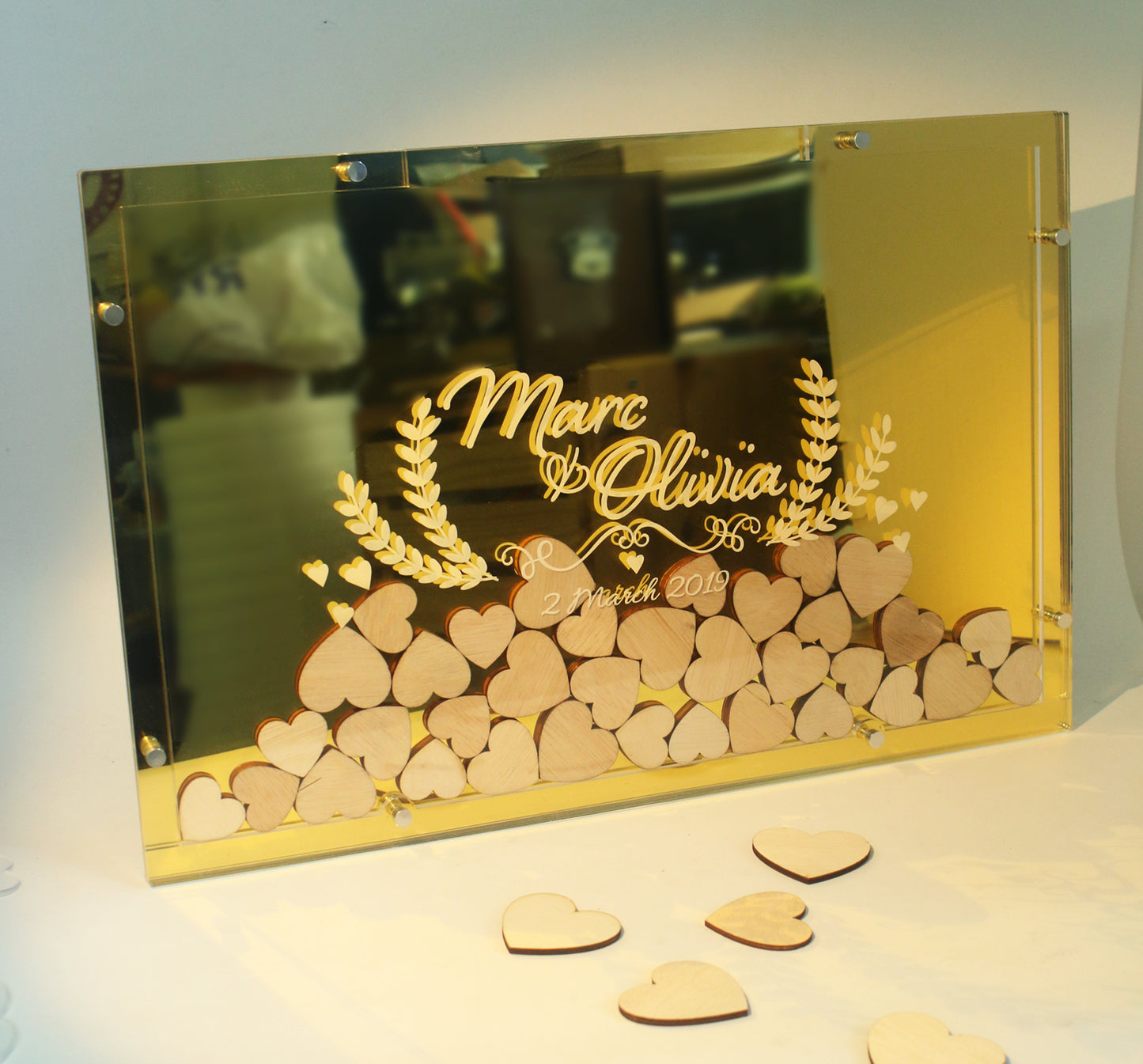 Wedding Guestbook - A4 Heart drop Guestbook