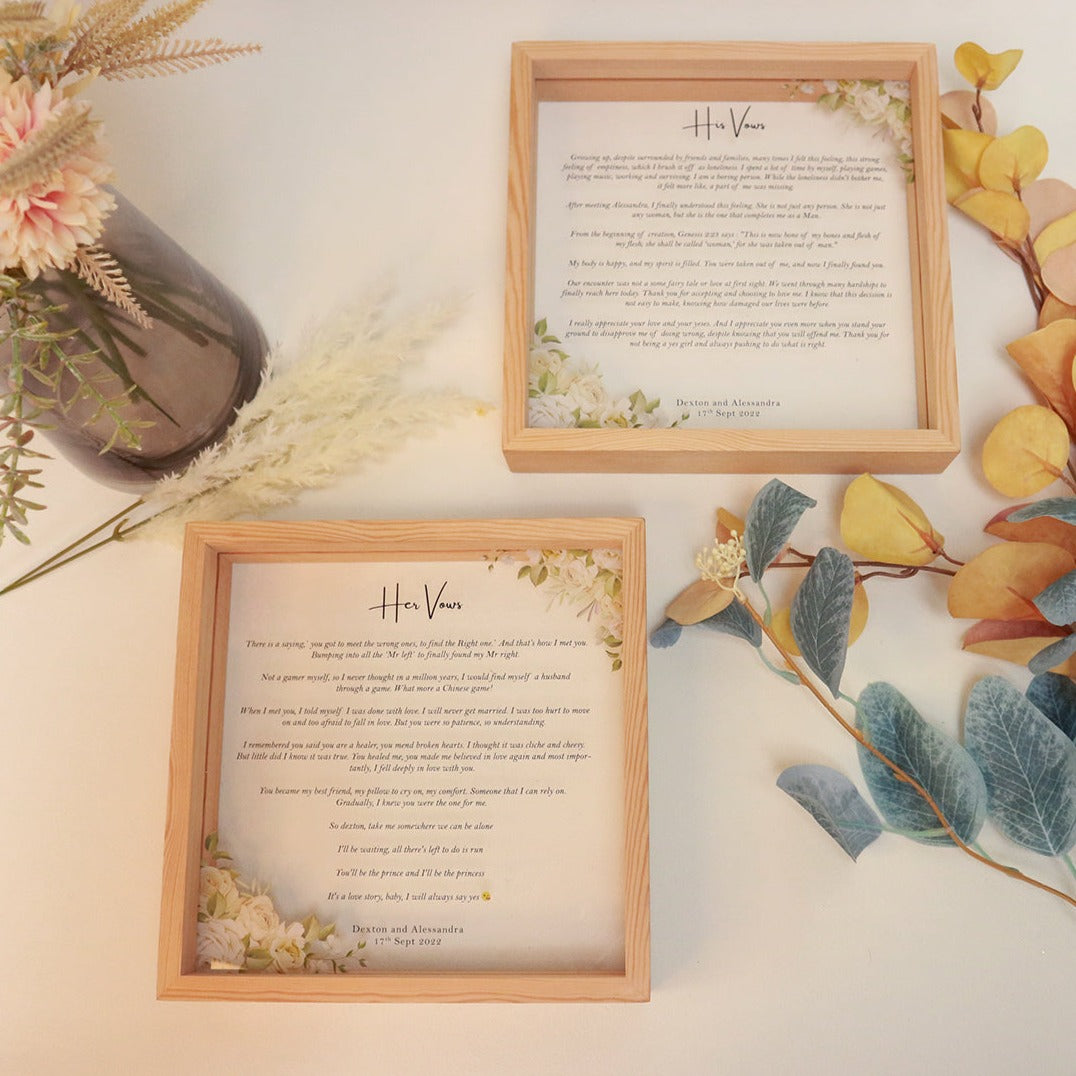 Vow Boards in Frame - Clik Clok