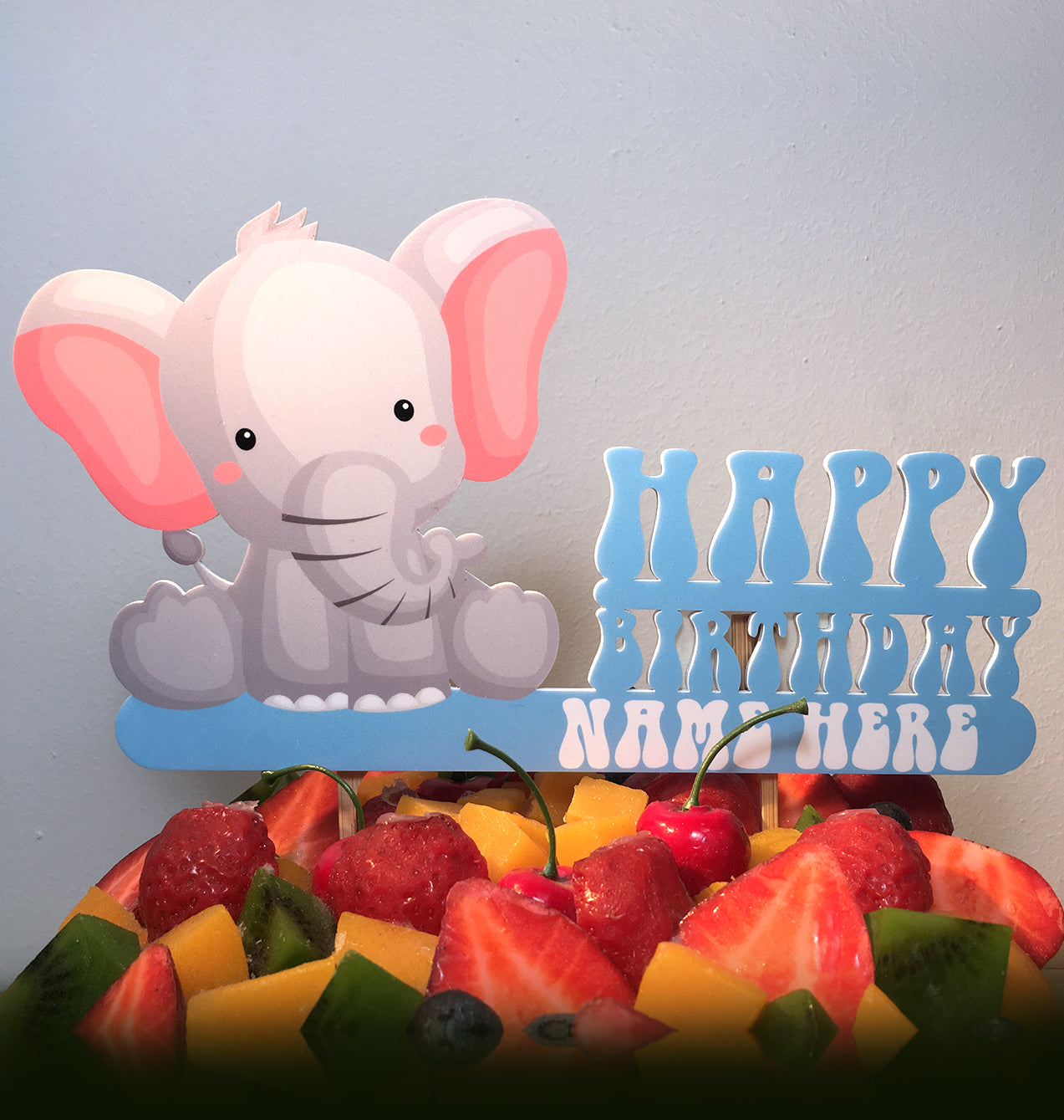 Elephant Print Cake Topper - Clik Clok