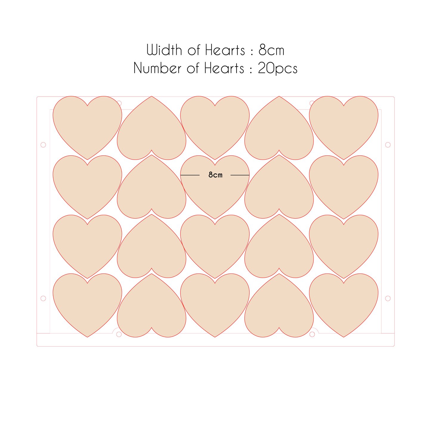 A3 Heartdrop Acrylic Wedding Guestbook - Clik Clok