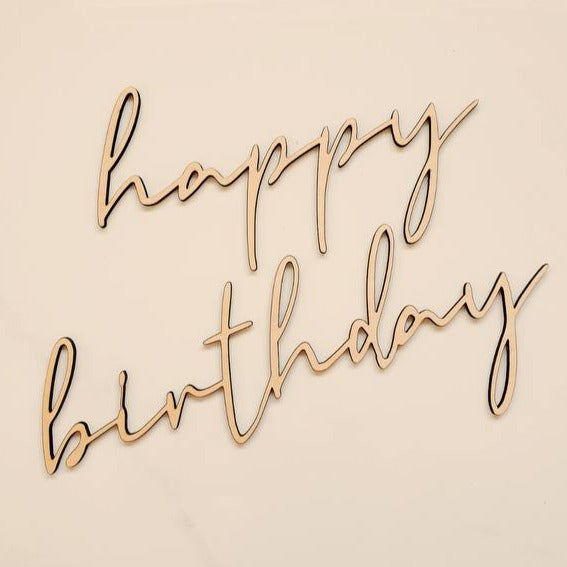 Happy Birthday Signage Cutout - 2 Lines
