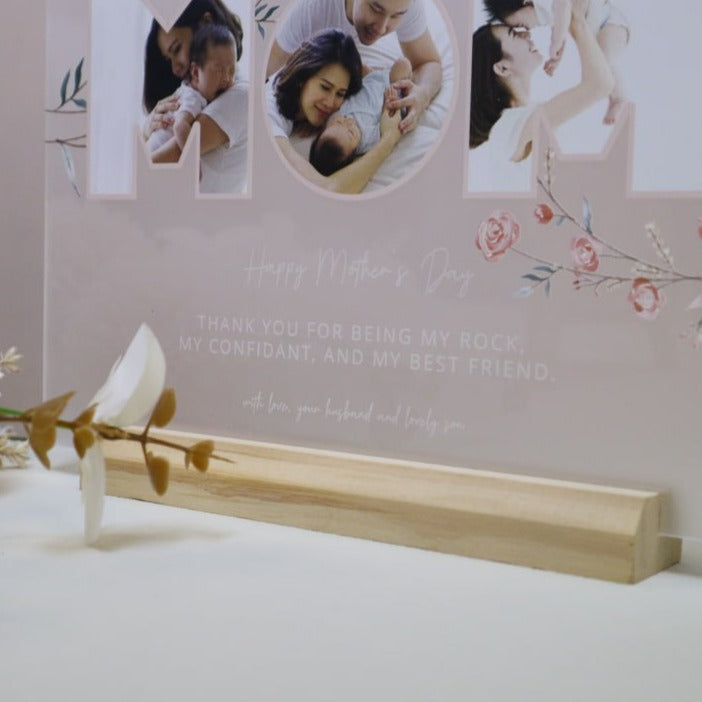 Acrylic Card/ Plaque - Message to Mum