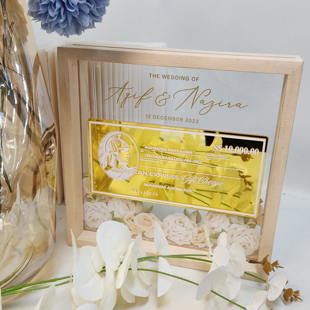 3D Mock Up Cheque in Frame Display - Clik Clok