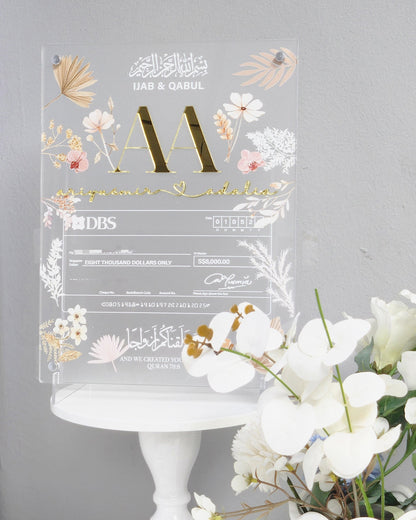 Hantran Mahar Cheque Display - Euthalia