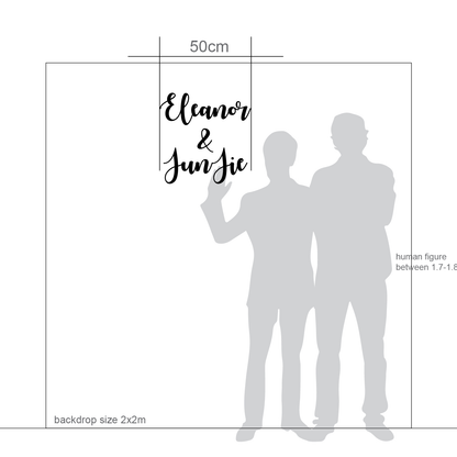 Wedding Name Sign Cutout - 3 Separate Pieces