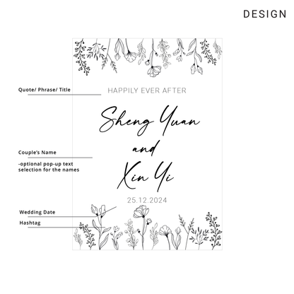 Wedding Welcome Sign - Botanical