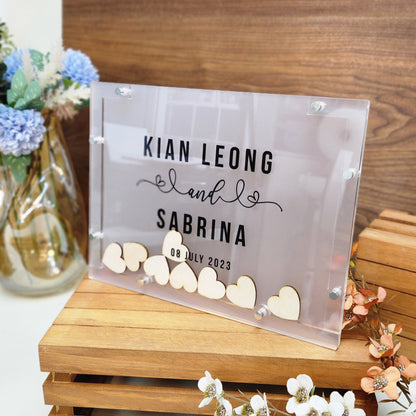 Wedding Guestbook - A3 Heartdrop Guestbook