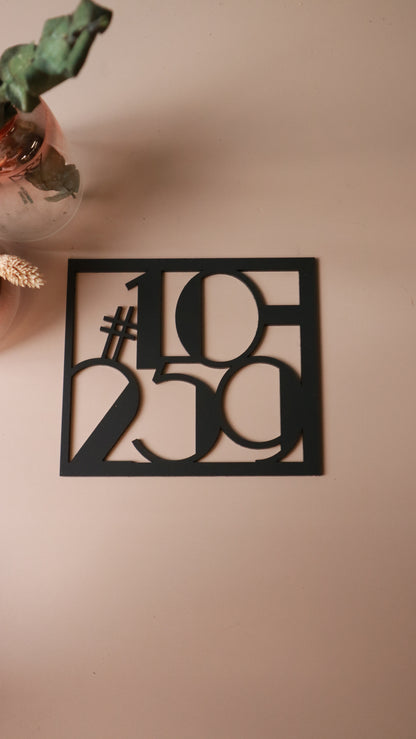 Unit Number Sign - In a Frame I