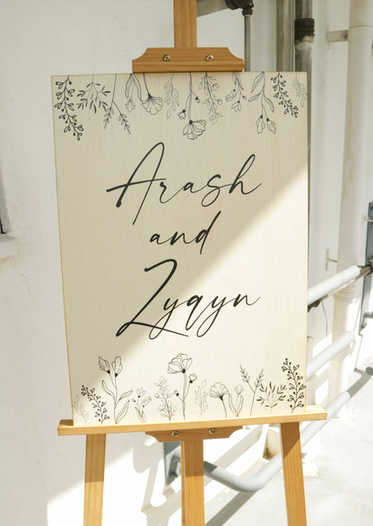 Wedding Welcome Sign - Botanical