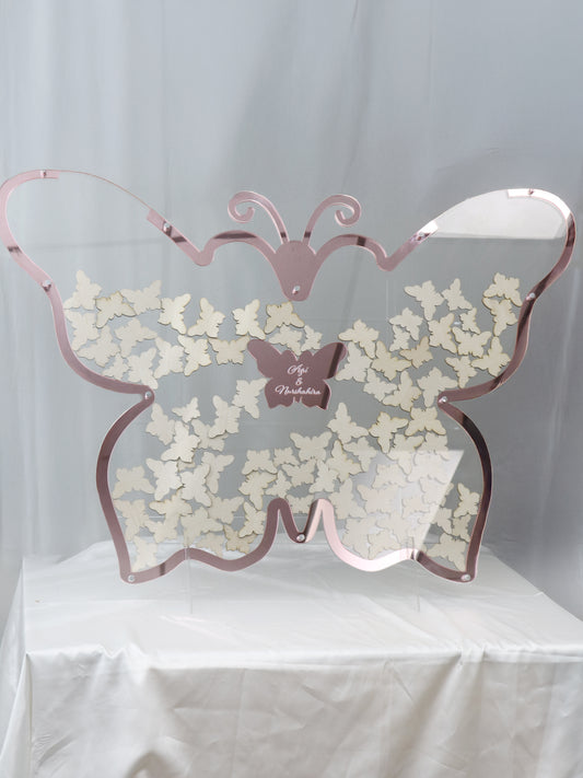 Wedding Heartdrop Guestbook - Butterfly