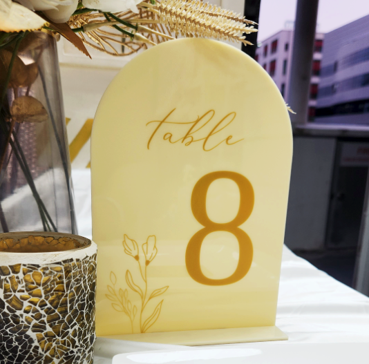 Table Number - Botanical Arch Sign
