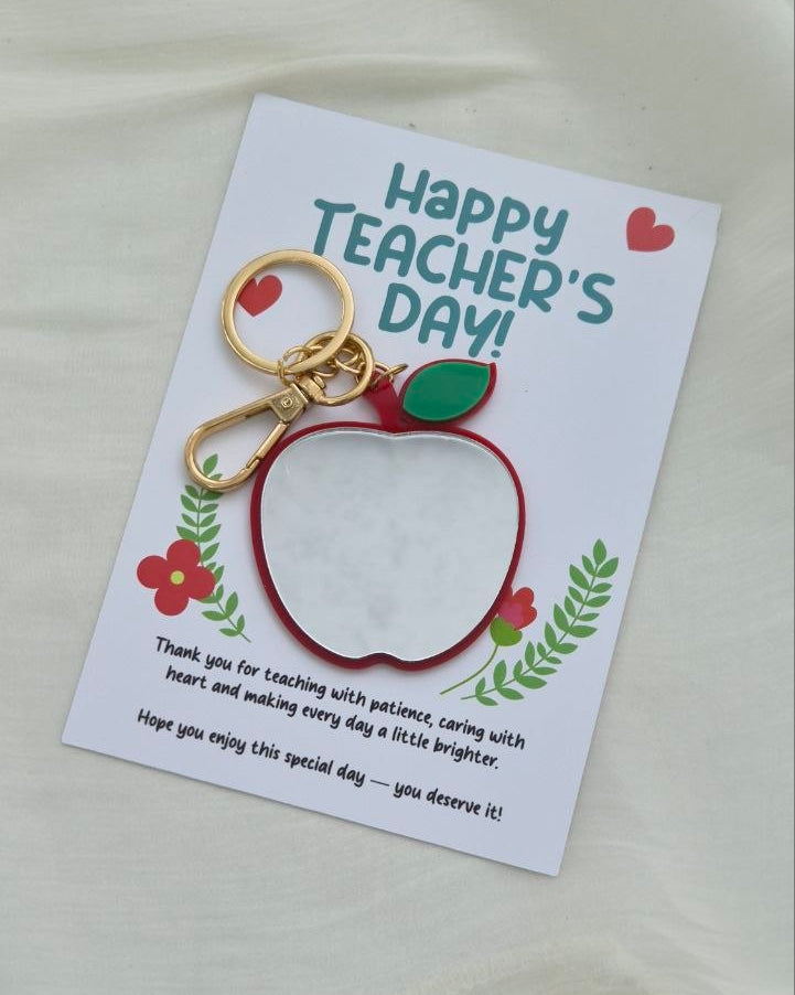 Teacher's Day Appreciation Pocket Mirror Apple-Shaped