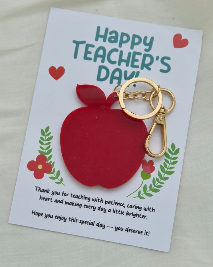 Teacher's Day Appreciation Pocket Mirror Apple-Shaped