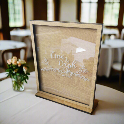 Wedding Guestbook - A4 Heart drop Message Board