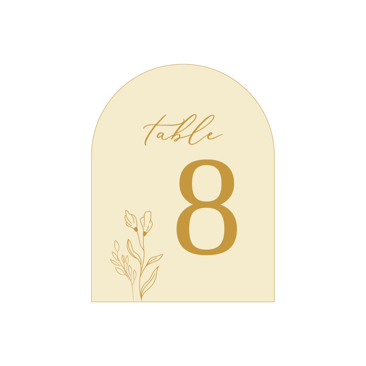 Table Number - Botanical Arch Sign