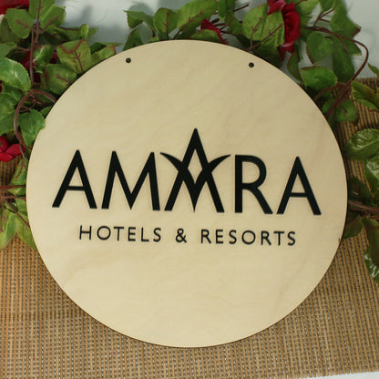 Personalized Business Sign Logo 3D Wood Sign