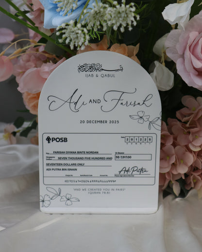 Personalized Mock Cheque Display - Veloura