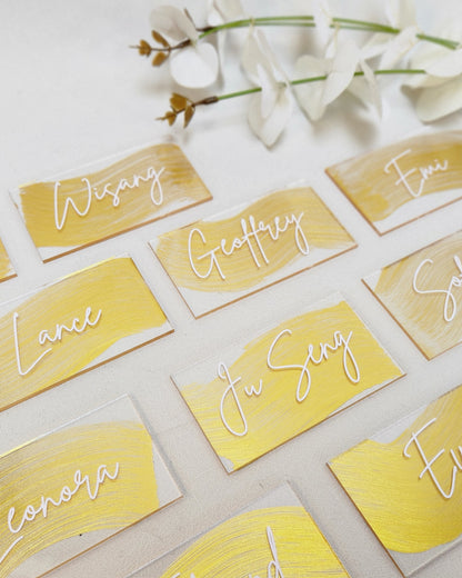Gold Painted Place Cards