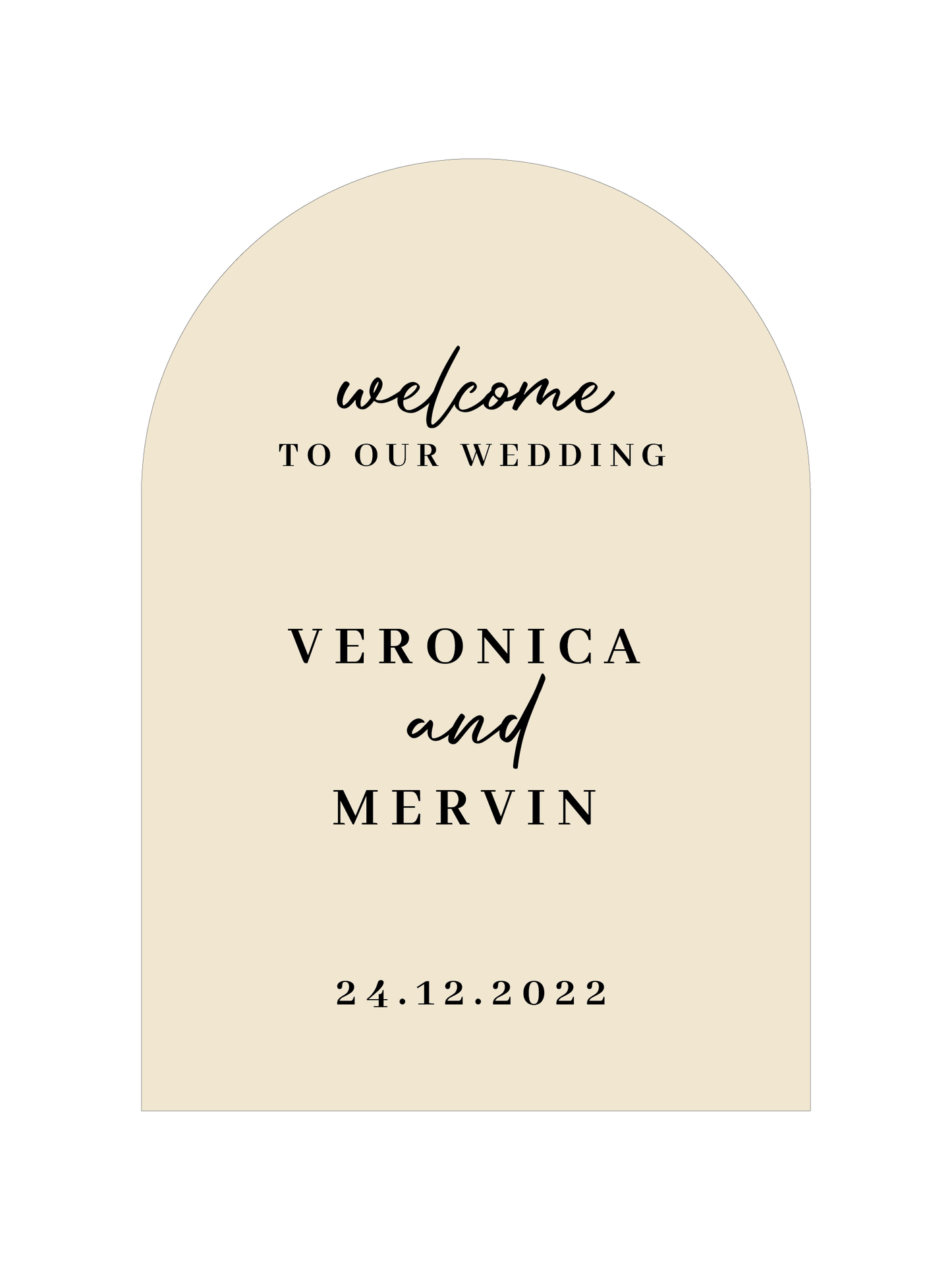 Wedding Welcome Sign - Minimalist