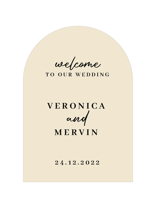 Wedding Welcome Sign - Minimalist