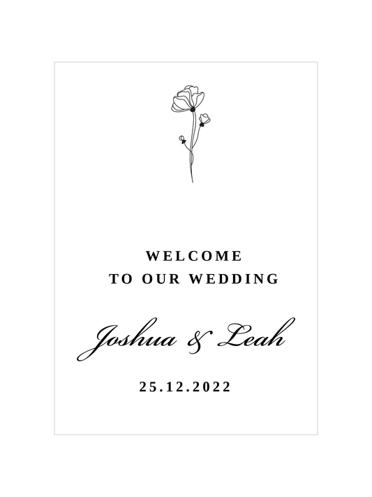 Wedding Welcome Sign - Contemporary