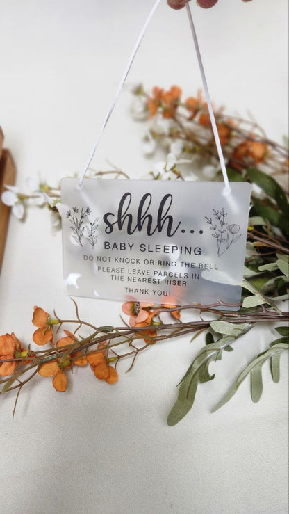 Door Notice Sign - Baby Sleeping