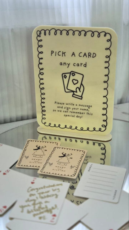 Wedding Guest Book - Personalized Playing Cards Poker Cards