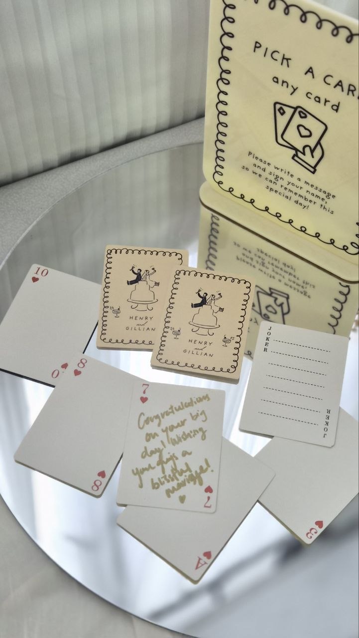 Wedding Guest Book - Personalized Playing Cards Poker Cards