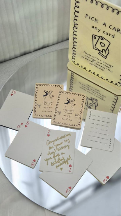 Wedding Guest Book - Personalized Playing Cards Poker Cards