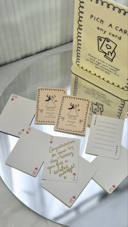Wedding Guest Book - Personalized Playing Cards Poker Cards