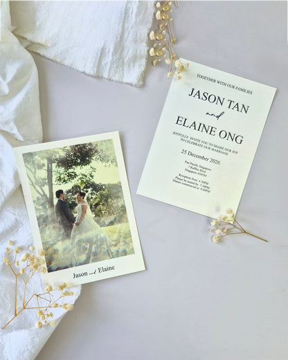 [min. 20pcs] Moments Photo Print Invitation Card