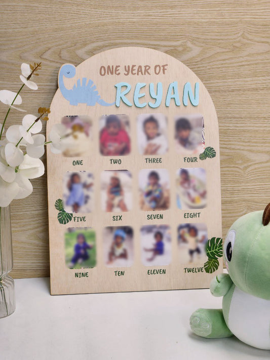 Baby First Year Photo Milestone Board