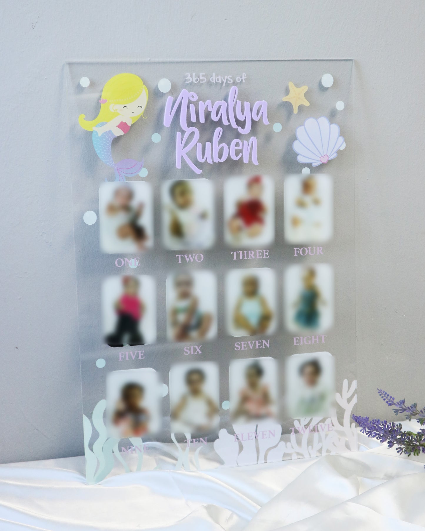 One Year Old Celebration Milestone Board