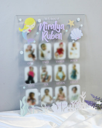 One Year Old Celebration Milestone Board